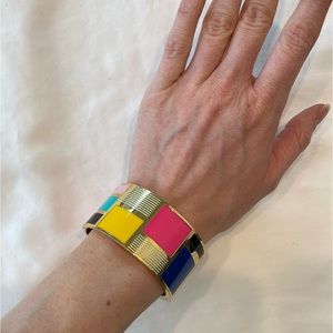 Kate Spade Bracelet Color block Cuff Gold